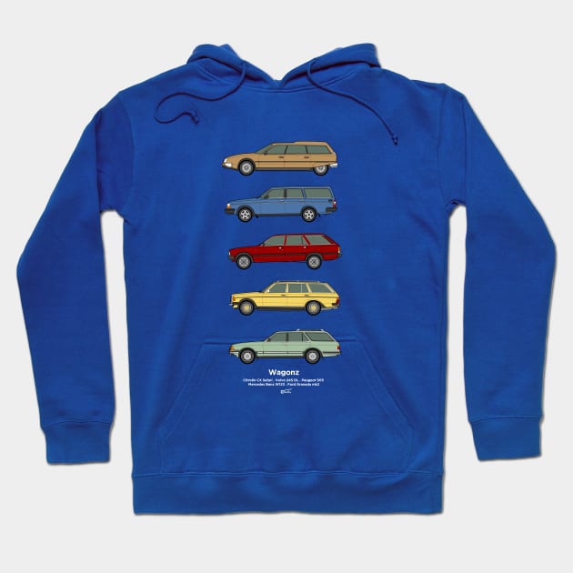 Wagonz classic car collection Hoodie by RJW Autographics